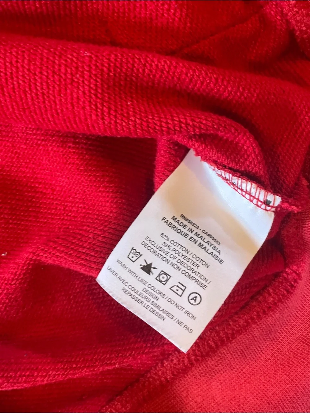 Jordan Red Hoodie with Black Center Jumpman Logo Medium Sporty Casual School